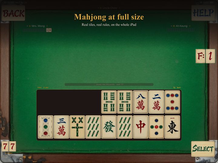 A game at the table on iPad